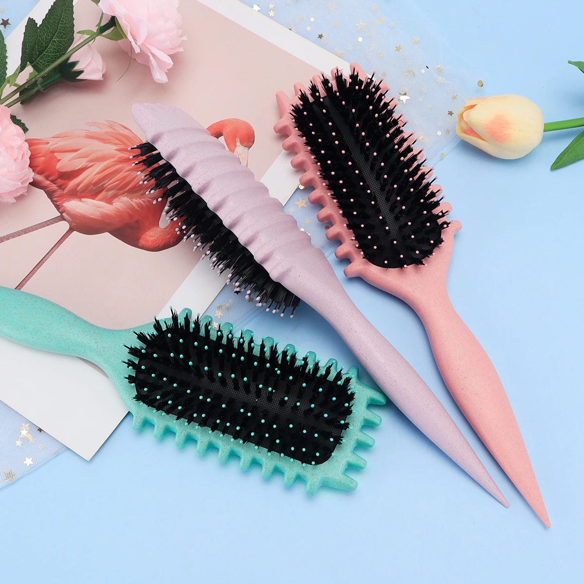 5 Colour Multi-Purpose Fashionable Hair Brush